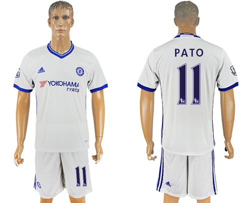 Chelsea #11 Pato White Soccer Club Jersey